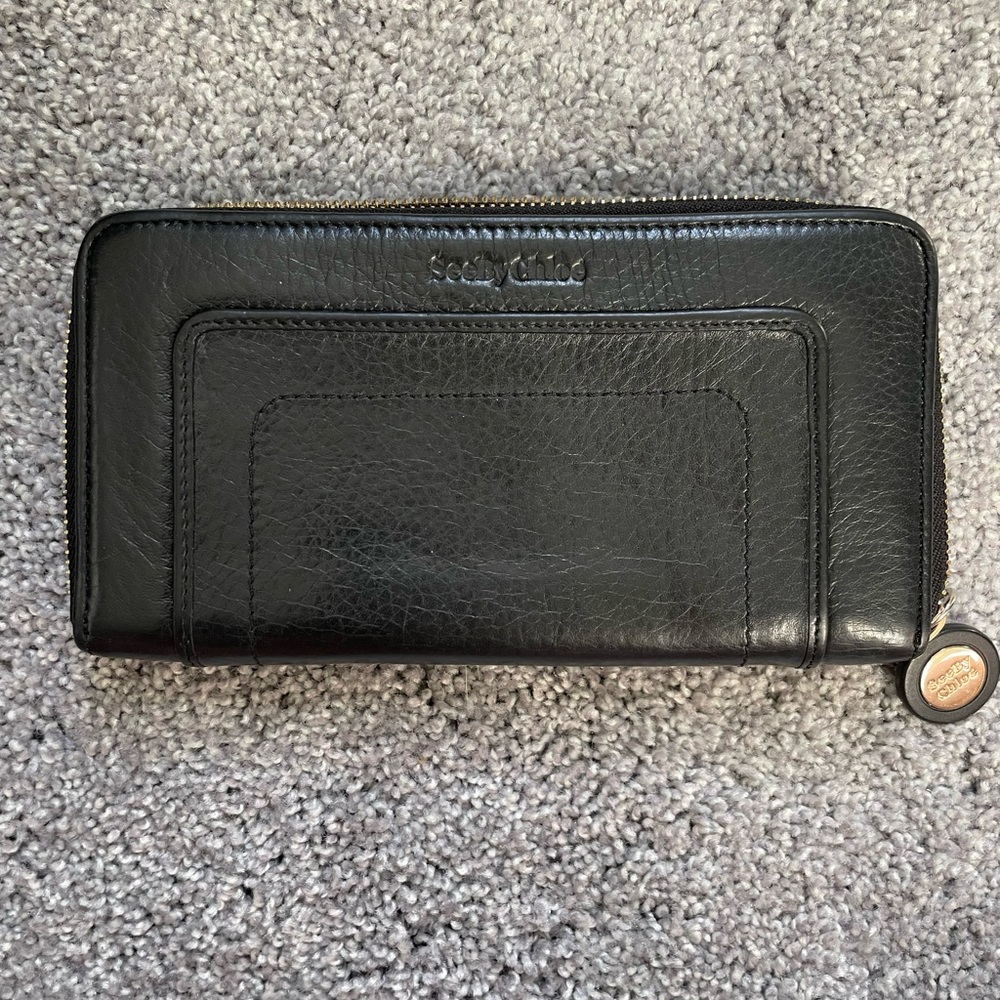 See By Chloe Black Leather Wallet